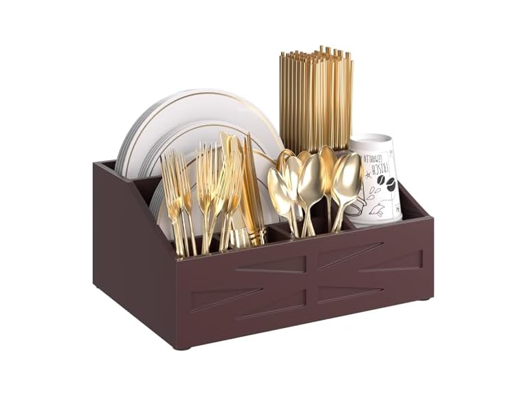 TISEMENT Paper Plate Dispenser,for Countertop,Paper