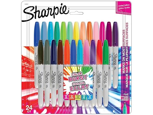 Sharpie Color Burst Permanent Markers, F