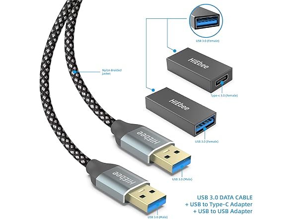 USB 3.0 to USB 3.0 Cable 3FT Extension Cord