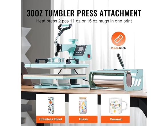 Heat Press Machine, 12 x 15 inch, 5 in Coating