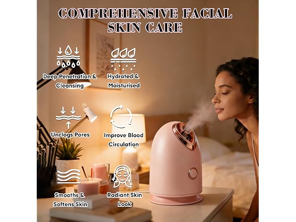Facial Steamer Spa Kit With 17 Skin