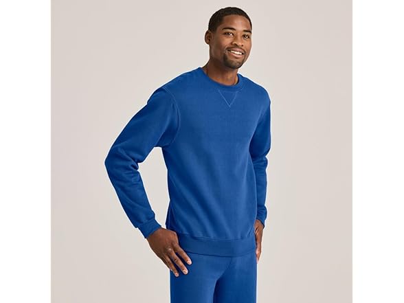 Soffe Mens Crew Neck Sweatshirt White (M)