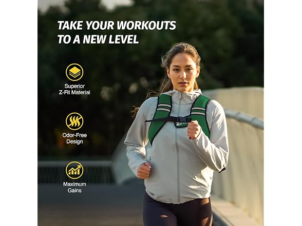 Zelus Green Weighted Vest 10lb