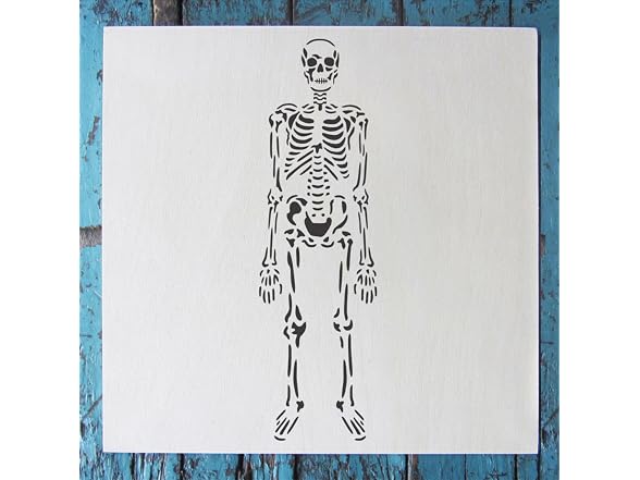Skeleton Stencil 8.5" x 11" Halloween Pumpkin Carving