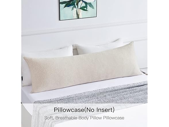 DCSTA Cream Cotton Body Pillowcase