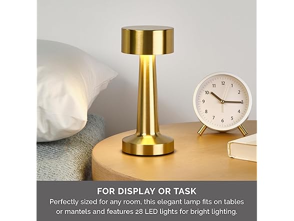 Elements 8.4" Gold LED Desk Lamp
