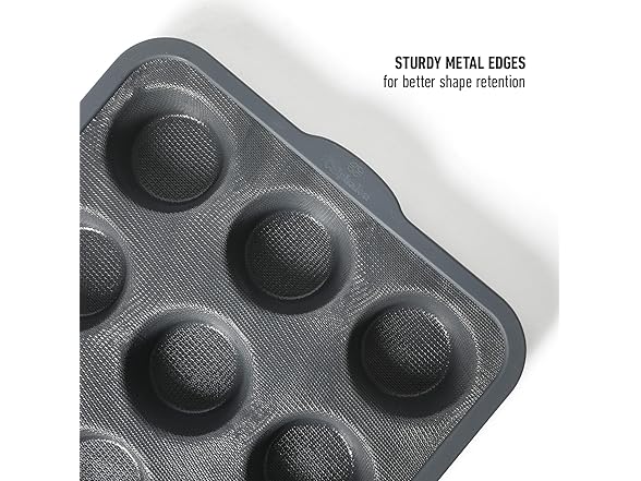 Calphalon  GlassFlex Technology  Muffin Pan - Grey