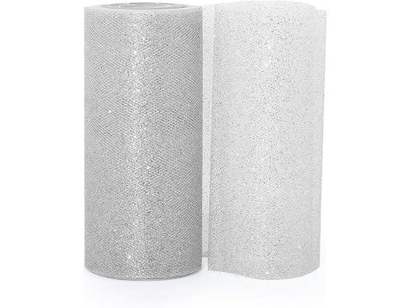 Black Sparkling Tulle Roll 6" X 25 Yards
