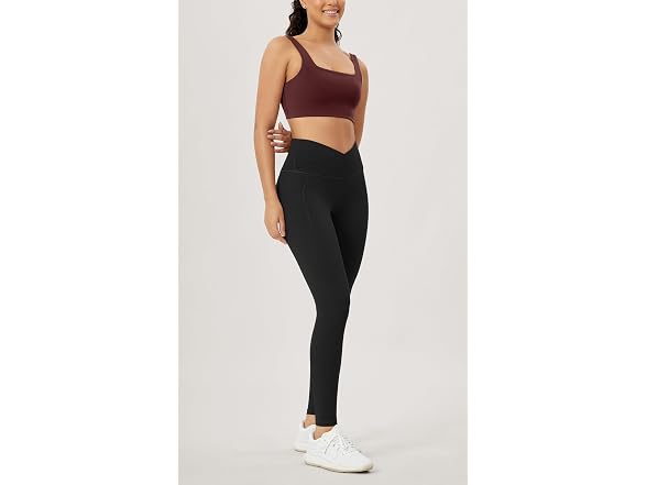 Ododos Women (L) Cross Waist Leggings