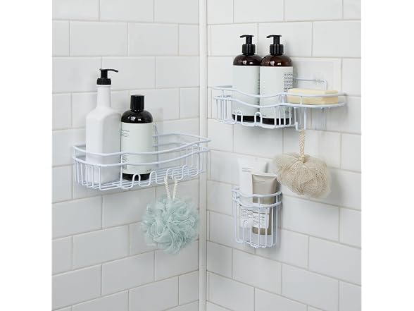 Bath Bliss Ultimate 3 Piece Adhesive Shower Caddy Set