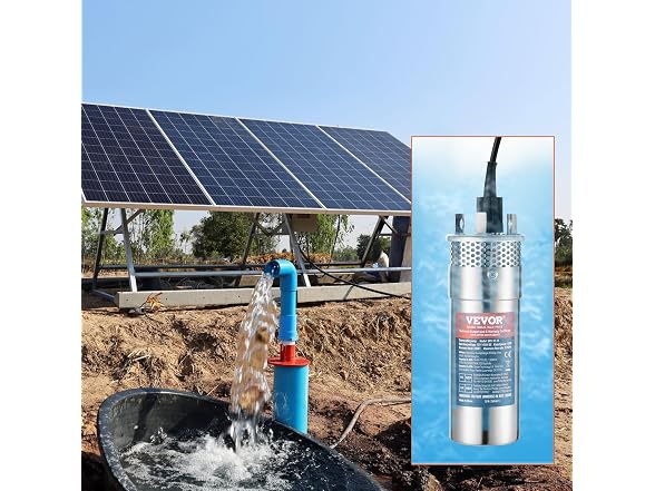 Solar Water Pump, 12V DC 120W Submersible Deep
