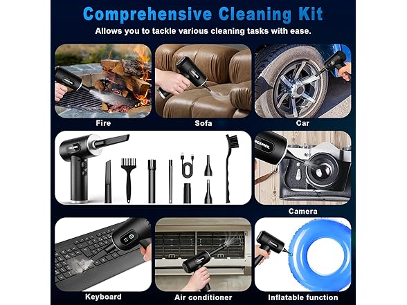 FRESMOL 100K RPM Compressed Air Duster-3 Gear
