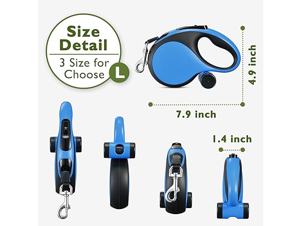 LMVVC Retractable Dog Leash 16Ft