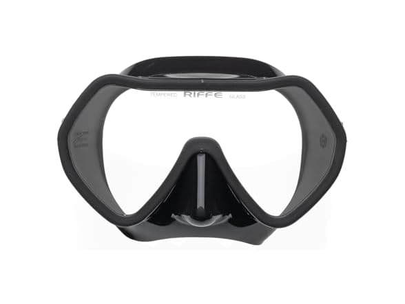 Riffe Black Frameless Diving Mask - Panoramic -