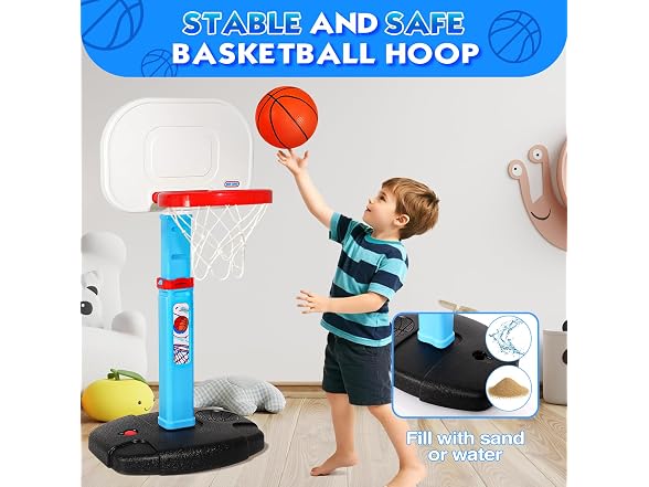 Adjustable Kids Mini Basketball Hoop Set