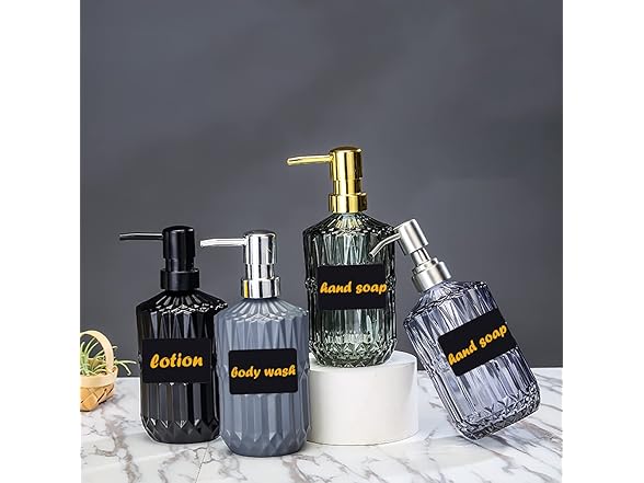 Glass Jar Soap Lotion Dispenser Bottle