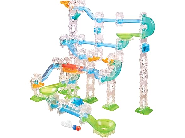 Discovery Marble Run Race Track – 92-Piece Light-Up