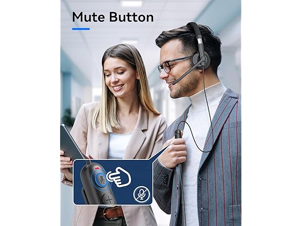 EMEET HS50 Wired Headset with Mic