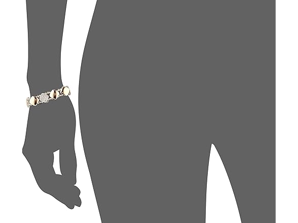 Nine West Women Crystal Stretch Bracelet Gold - Gallery 2