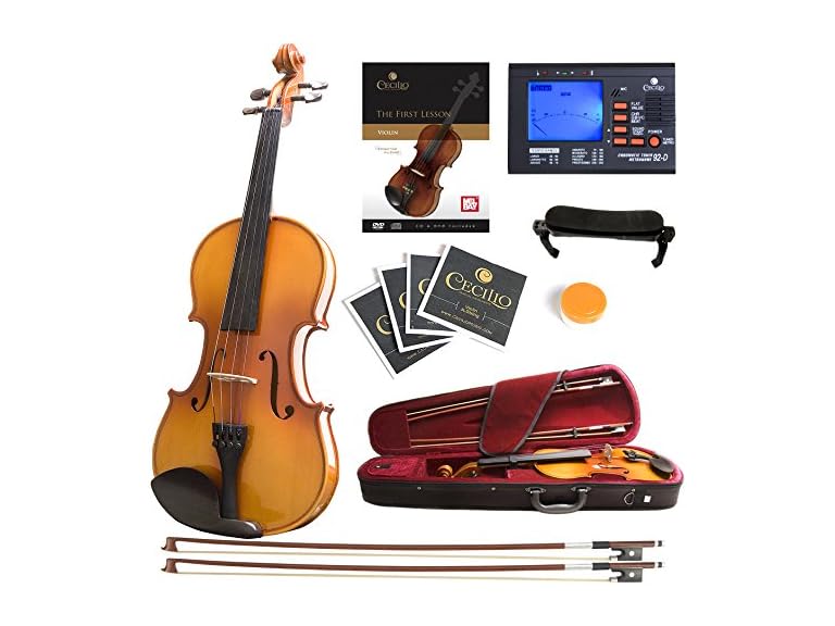 Mendini by Cecilio 1/4 Violin Bundle