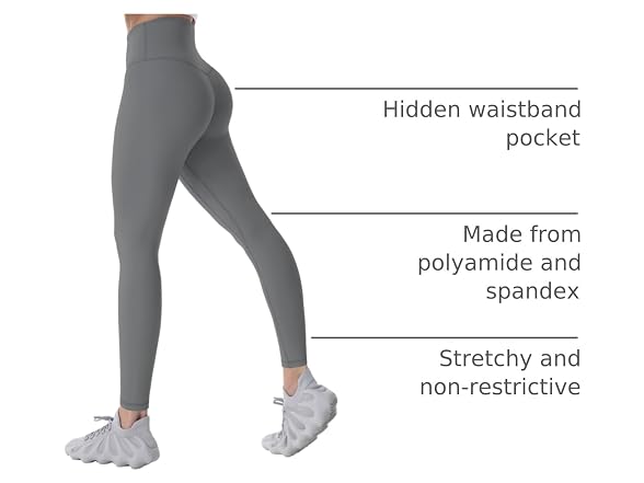Sunzel Womens Leggings 28in M Dark Grey