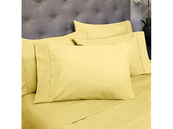 Full 6pc Microfiber Sheet Set Yellow