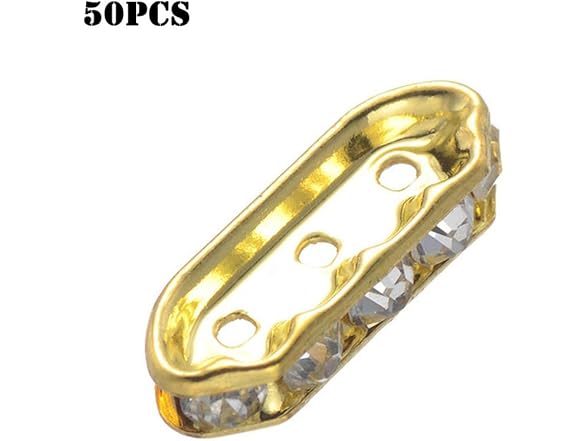 AKOAK Gold Plated Rhinesone Metal Spacer