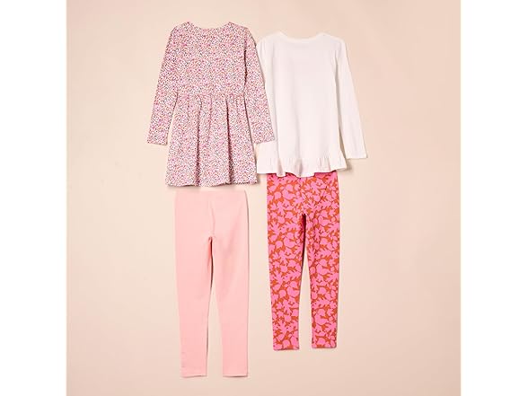 Girls LS Outfit Set 4pk Floral XL