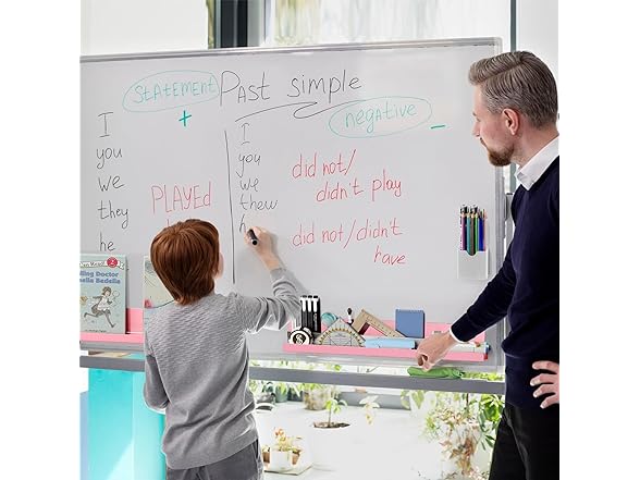 DTUQYX Magnetic Book Shelf for Whiteboard 2-Pack, Pink - Gallery 2