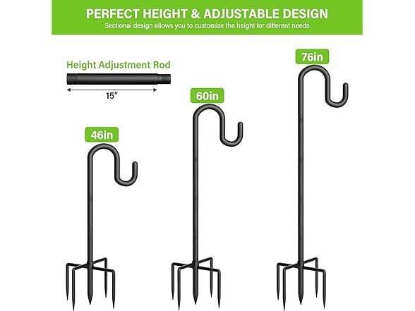 Gientan Shepherds Hooks for Outdoor