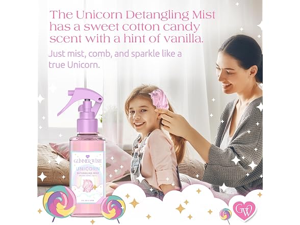 Glimmer Wish Unicorn Hair Detangler Spra