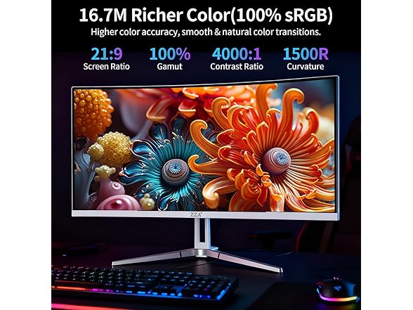 35" 165Hz Curved  Gaming Monitor