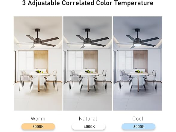LOFIKEDI 52 Inch Modern Ceiling Fan