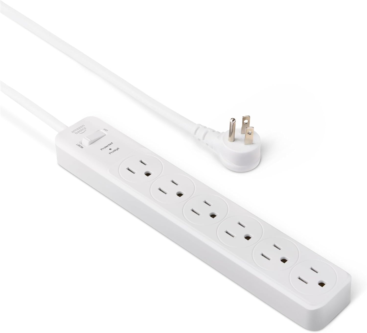 AmazonBasics 6FT 6-Outlet Surge Protector Power Strip - Gallery 7