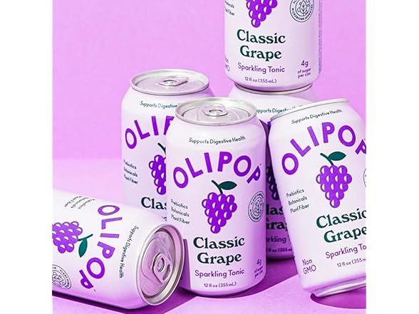 1CT OLIPOP Classic Grape Prebiotic Soda