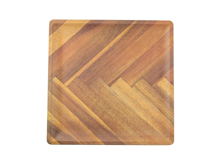 TableCraft Aeris Collection™ Square Tone on Tone Serving Plate