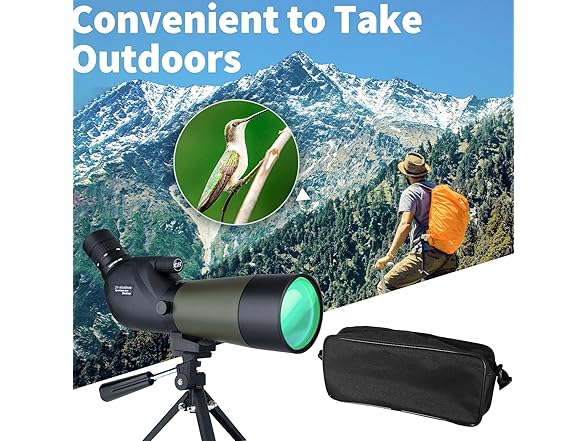 Gosky 20-60x85 Spotting Scope with Full Size Tripod