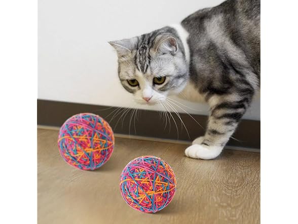 balacoo 2-Pack Large Wool Yarn Cat Balls 3.54