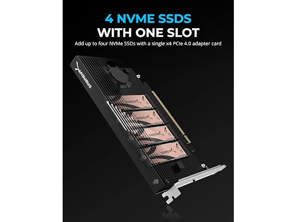 SABRENT 4-Drive M.2 NVMe to PCIe 4.0 x16 Adapter Card