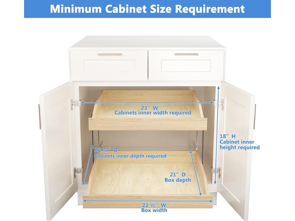 LOVMOR 2 Tier Soft Close Pull Slide Out Cabinet Organizer