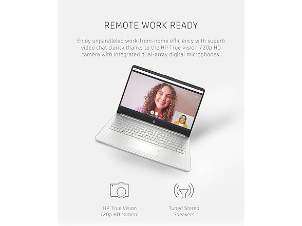 HP 14-fq1025nr 14" 256GB SSD,AMD Ryzen 5 5500U, 4 GHz, 80GB (Open Box)