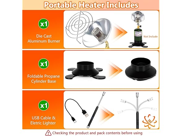 GasCalorix Portable Propane Heater for Camping