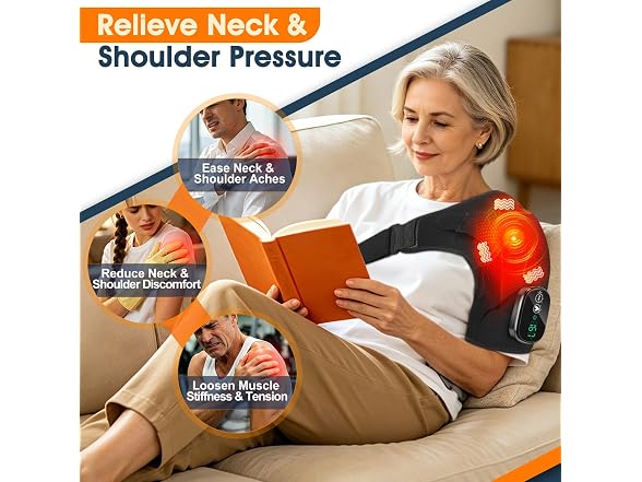 DeMoce Shoulder Heat Massager, Black
