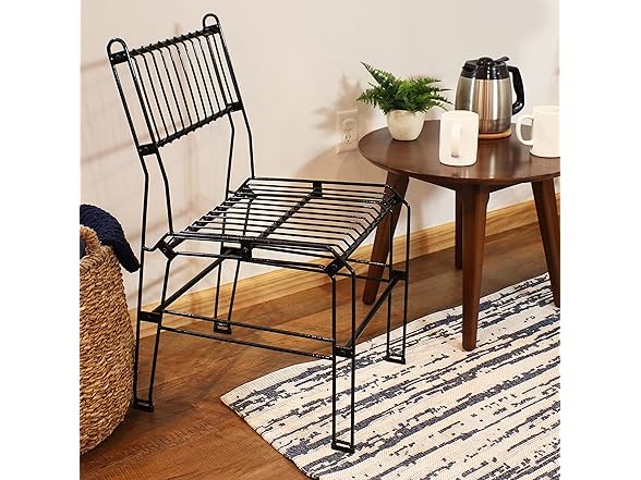 Sunnydaze Decor MTR-454 Wire Dining Chair Black