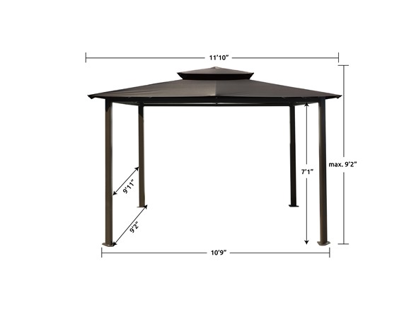 Paragon Outdoor Barcelona 10x12 Soft Top Gazebo