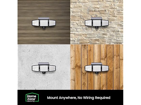 Home Zone 2PK Solar Triple Head Security Light