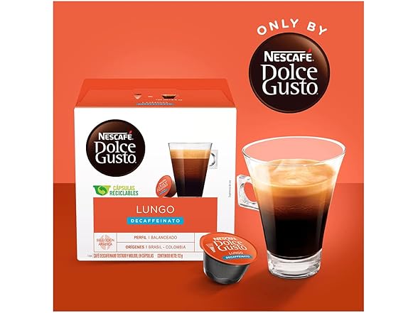 3PK Nescafe Dolce Gusto Coffee Pods, Lungo Decaf
