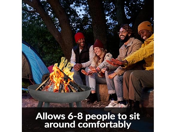 Sunnydaze 34-Inch Cast Iron Heavy-Duty Fire Pit