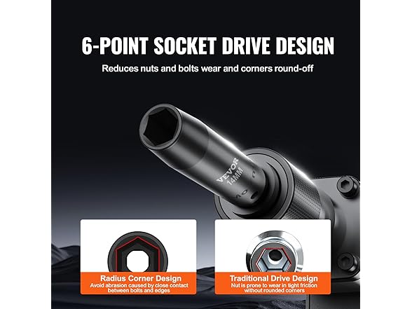 VEVOR 48 Piece 3/8" Drive Impact Socket Set