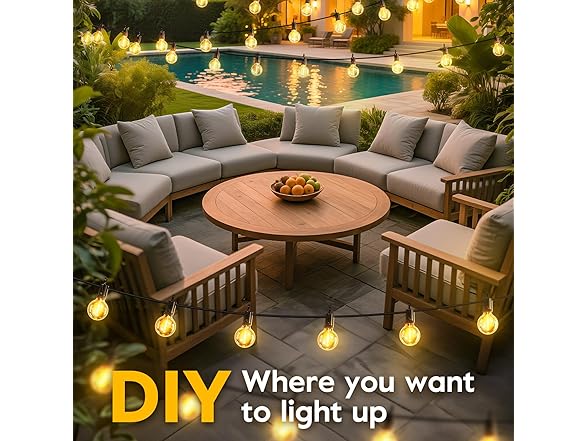 Minetom 158FT Solar String Lights Outdoor